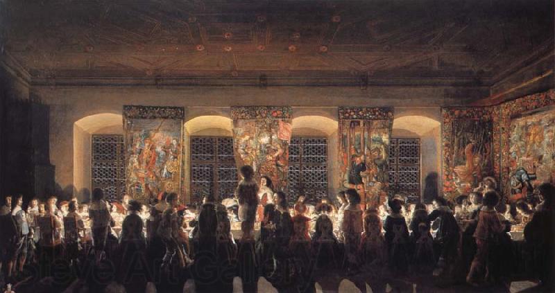 Wolfgang Heimbach Nocturnal banquet Spain oil painting art